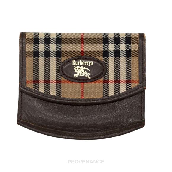 🔴 Burberry Snap Coin Wallet - Nova Check - Picture 1 of 7